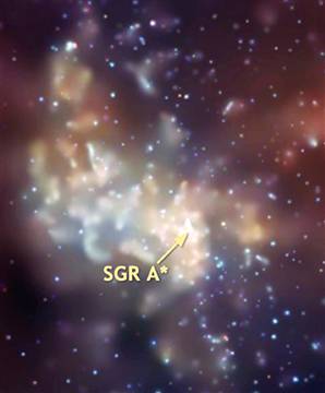image of giant object at center of Milky Way